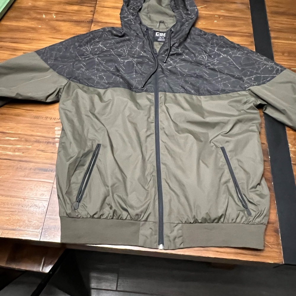 Champion Green and Black Lightweight Hooded Jacket